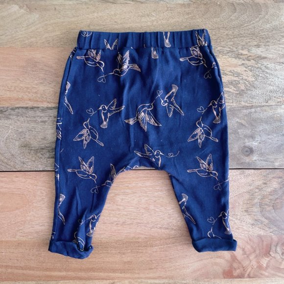 5 for $10 Joe Fresh baby leggings 6-12m baby girl pants blue sweatpants kids - Picture 3 of 4